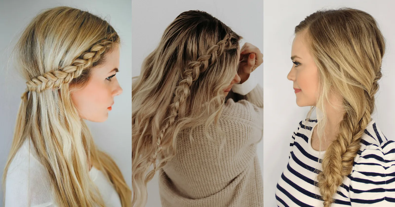 Peinados con trenzas y pelo suelto